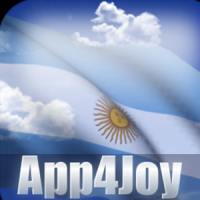 3D bandera Argentina Fondo animado