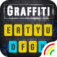 Yellow Graffiti Wall Keyboard Theme