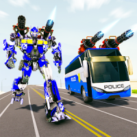 Bus Robot Car Transform War –Police Robot games