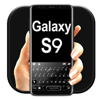 Black Galaxy S9 Keyboard Theme