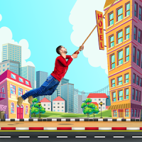 City bounce rope hero–Free offline adventure games