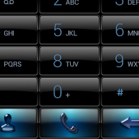 Dialer Black Blue Gloss Theme