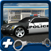 3D-Polizei-Auto Parken