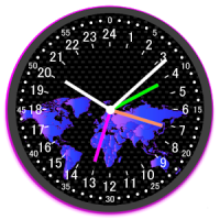 24 H Analog World Clock Free