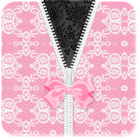 White Pink Lace Bow Go Locker