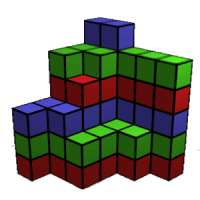 Count Cubes 3D. makes brain up