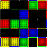 Dots and Boxes (Neon) 80s Style Cyber Game Squares