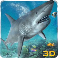 배고픈 화이트 상어 복수의 3D