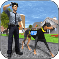 police dog criminal chase