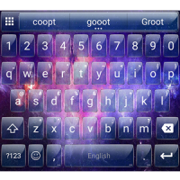 Glass Galaxy Emoji Keyboard