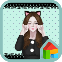 lovely girl cat dodol theme