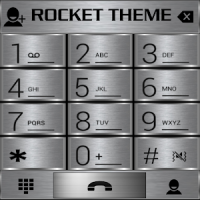 Theme Silver Metal RocketDial