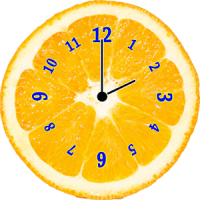 Jugoso Fruta Reloj Analogico