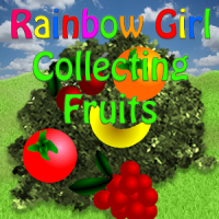 Rainbow Girl Collecting Fruits