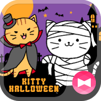 Обои и иконки Kitty Halloween
