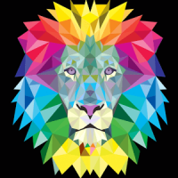neon lion wallpaper