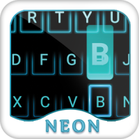 Blue Neon Emoji Keyboard