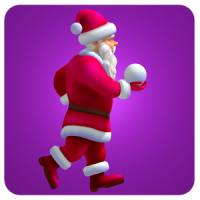 Santa Claus-Playing Snowballs