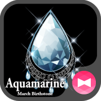 3月誕生石～アクアマリン～-無料着せ替えアプリ