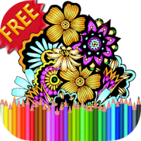 Adult Coloring Book Flowers