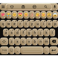 Glitter Gold Emoji Keyboard