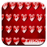 Valentine Red Emoji Tastatur