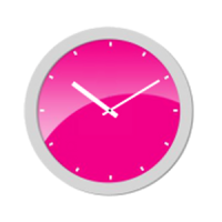 Pink Analog Clock