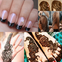 Hair styles,Nail Paint,Mehendi