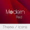 Modern Red Theme + Icons