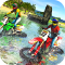 Beach Water Surfer Bike Racing