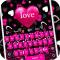 Pink girl love keyboard