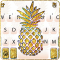 Gold Glitter Pineapple Keyboard Theme