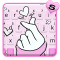 Pink Love Heart Keyboard Theme