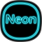 Neon icon pack ligth Blue theme top to 2019