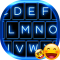 Neon Blue Emoji Keyboard