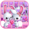 Cute bunny Keyboard Theme rabbit love