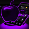 Violet Neon Apple Tech Theme