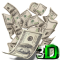 Falling Money 3D Wallpaper