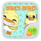 GO SMS PRO SILLY BIRD STICKER